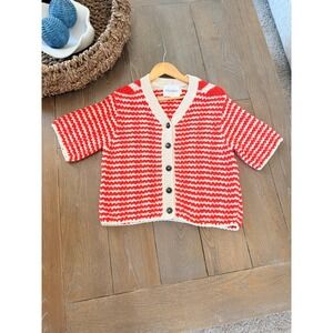 Closed Crochet Cardigan in the colorway Arabiata Womens Medium